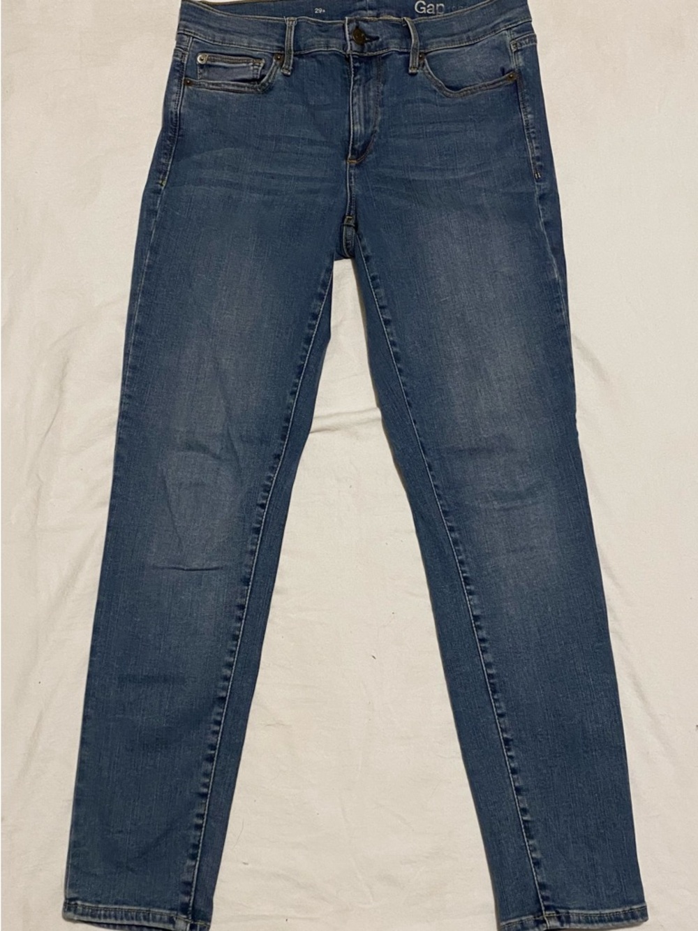 GAP Women's Slim Stretch ankle Jeans in Dark Blue Wash